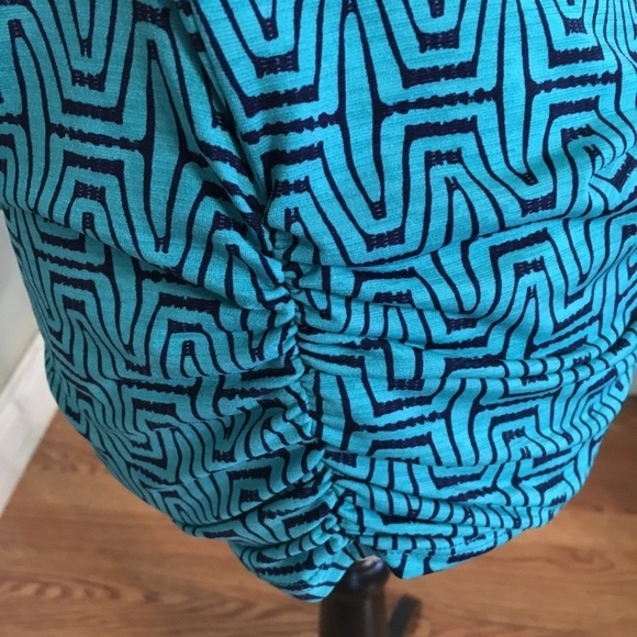 41Hawthorn - NWT - Teal Green Berneen Geometric Pattern Dolman Knit Top - Sz M - Picture 4 of 8